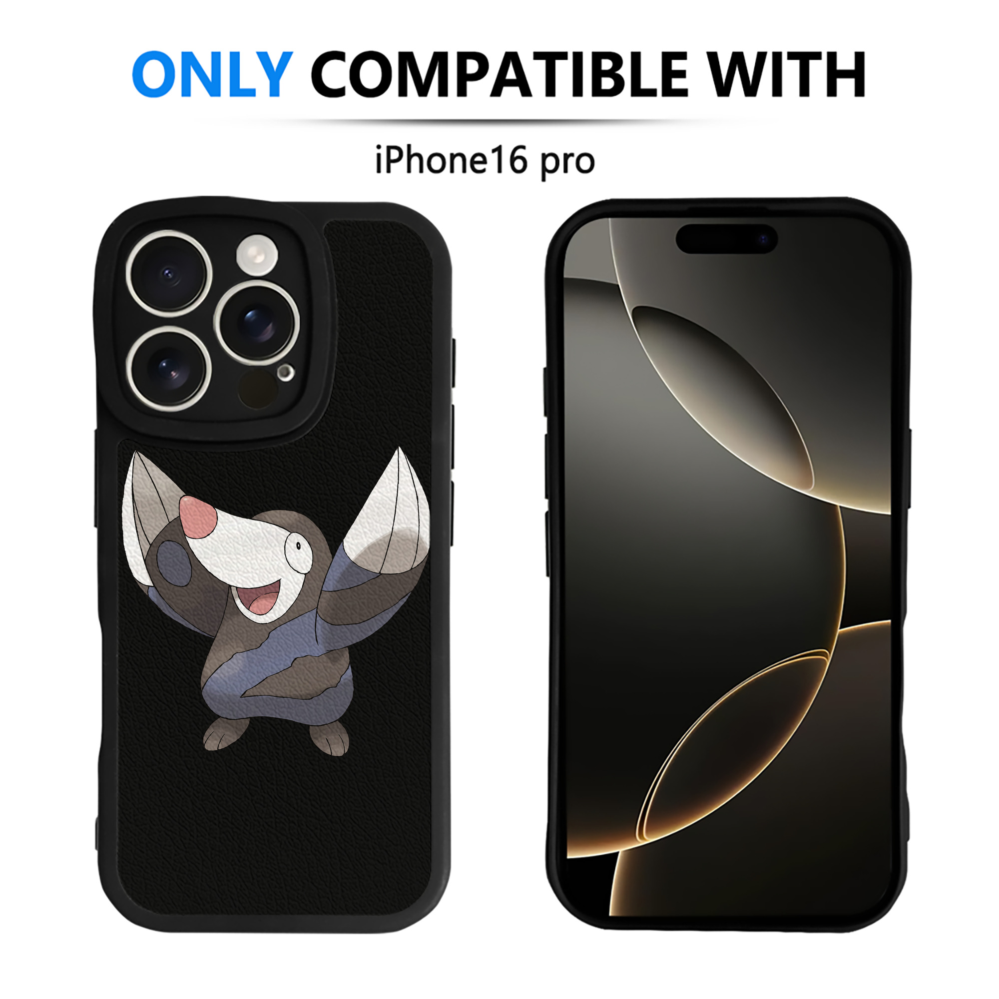 （画像用） ポケットモンスター Pokémon 【iPhone 16シリーズ対応】シリコンスマホケース（レザー調） 材質：シリコン